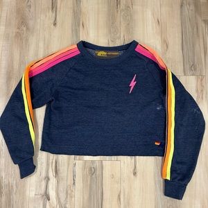 aviator nation striped sweatshirt